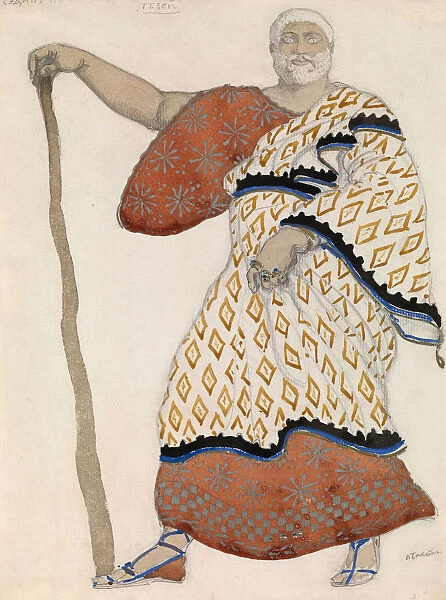 Costume design for drama Oedipus at Colonus by Sophocles, 1904. Artist: Bakst, Leon (1866-1924)