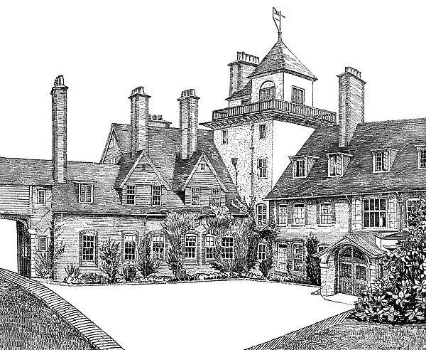 The Court Yard, Standen, East Grinstead, 1900
