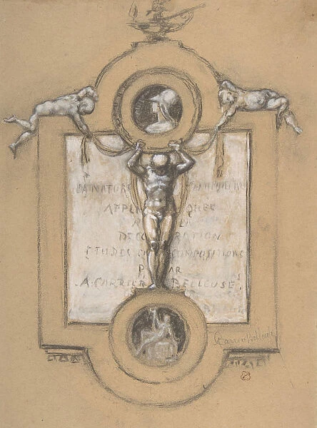 Design for a Frontispiece, 19th century. Creator: Albert Ernest Carrier de Belleuse