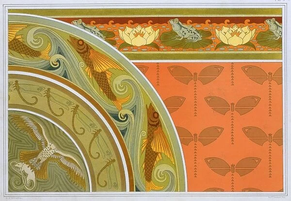Designs for wallpaper borders, pub. 1897. Creator: Maurice Pillard Verneuil (1869?1942)