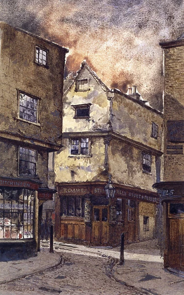 Dick Whittington Inn, Cloth Fair, London, 1880. Artist: John Crowther