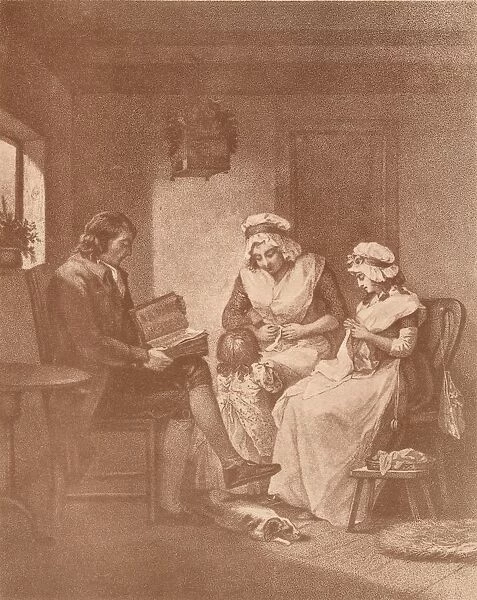 Domestic Happiness, Laetitia with her Parents, 1789. Artist: John Raphael Smith
