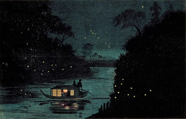 Fireflies at Ochanomizu, c1880. Creator: Kobayashi Kiyochika