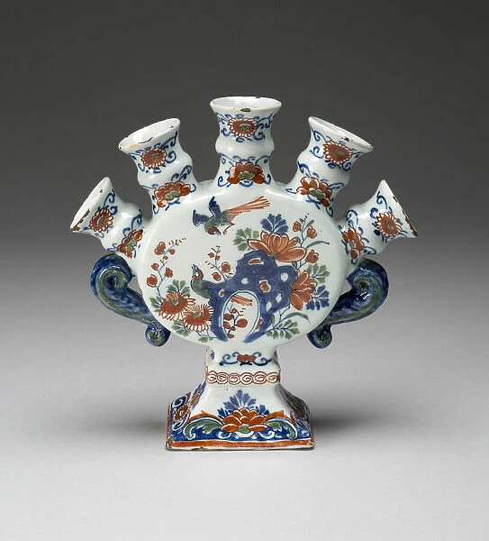 Flower Vase (one of a pair), Delft, c. 1700  /  22. Creator: De Griekesche A