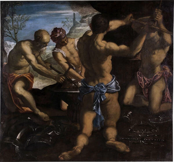 The Forge of Vulcan, 1576-1577. Creator: Tintoretto, Jacopo (1518-1594)