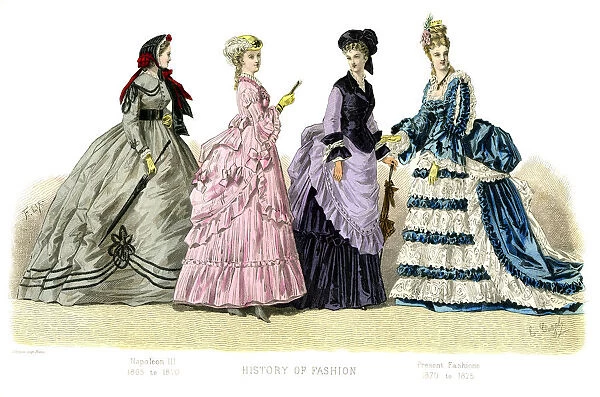 French costume: Napoleon III, Present Fashions, (1882)