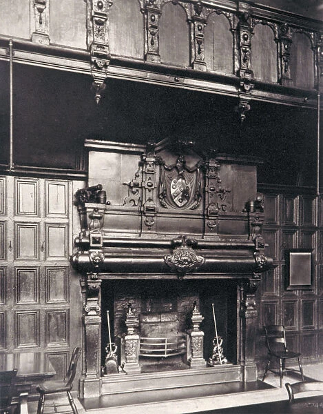 Gallery over the chimney piece in the Great Hall of Charterhouse, Finsbury, London, 1880
