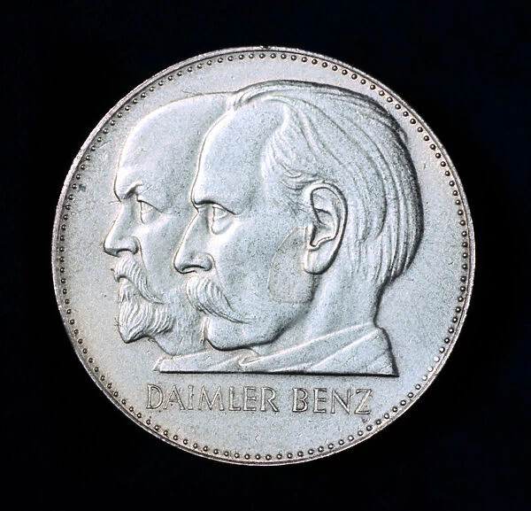 Gottlieb Daimler and Karl Benz, German motor industry pioneers, 1961
