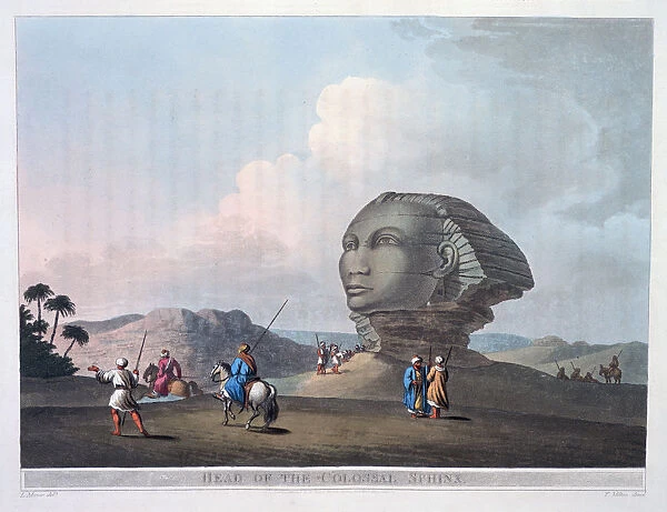 Head of the Colossal Sphinx, Giza, Egypt, 1801. Artist: Thomas Milton