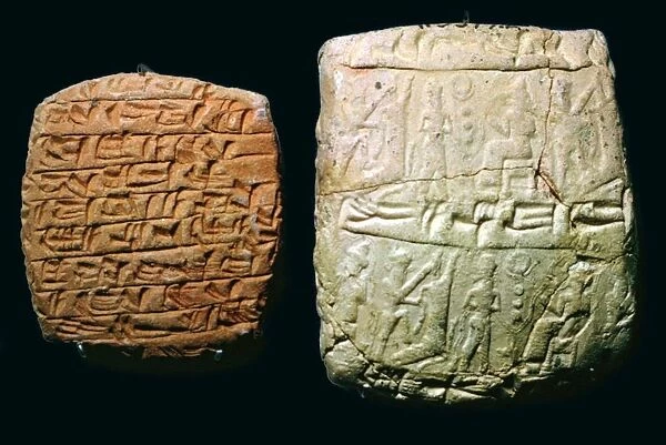Hittite clay tablet and envelope
