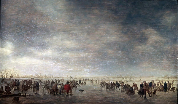 Ice Skaters, 1641. Artist: Jan van Goyen