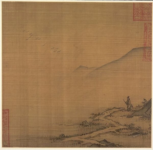 Landscape with Flying Geese, mid-1200s. Creator: Ma Lin (Chinese, c. 1185-after 1260)