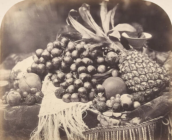 Still Life with Fruit, 1860. Creator: Roger Fenton