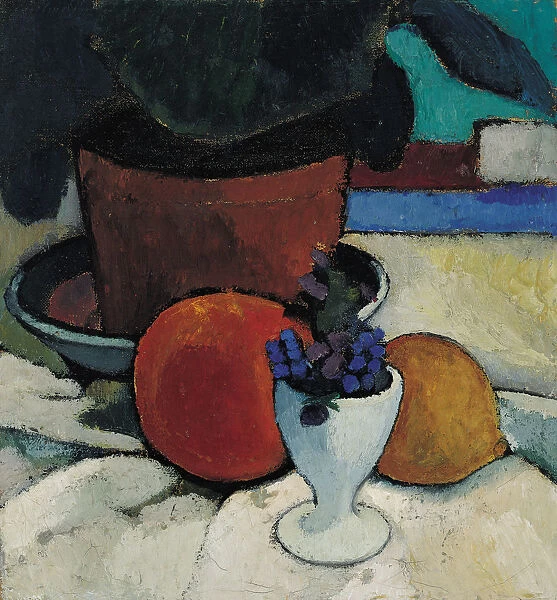 Still Life with Plant and Egg Cup, c. 1905. Creator: Modersohn-Becker, Paula (1876-1907)