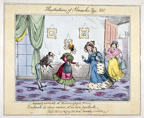 Louisas arrival at Birmingham House, 1827. Artist: SW Fores