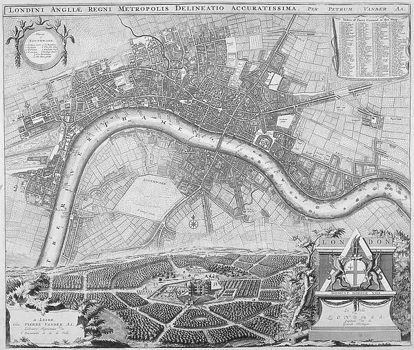Map of London, 1690