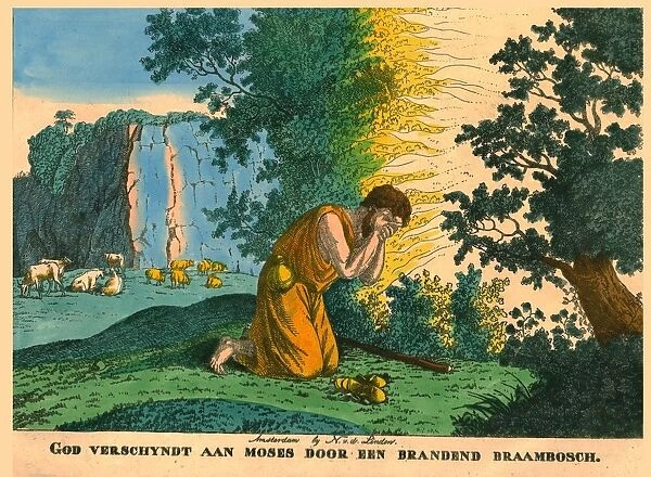 Moses and the Burning Bush. Creator: N v d Linden