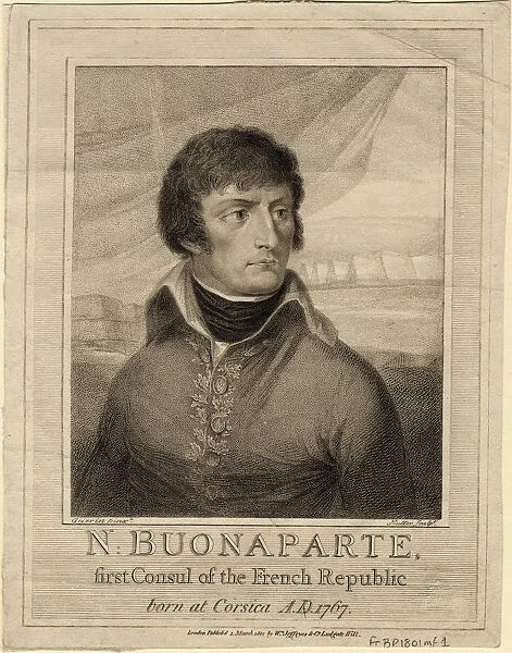 Napoleon Bonaparte as First Consul of France, 1801. Artist: Nutter, William (1754-1802)