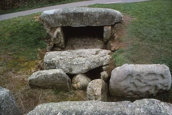 Neolithic tomb, Tregiffian Barrow, Penwith, Cornwall, 3rd Millennium BC, 20th century