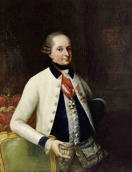 Nikolaus I, Prince Esterhazy (1714-1790) in the uniform of his Hungarian Infantry Regiment No. 33. Artist: Knoller, Martin (1725-1804)