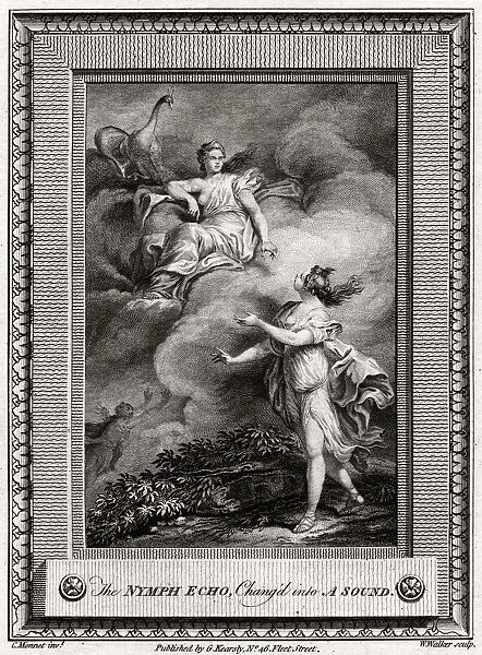 The Nymph Echo, Chang d into A Sound, 1774. Artist: W Walker