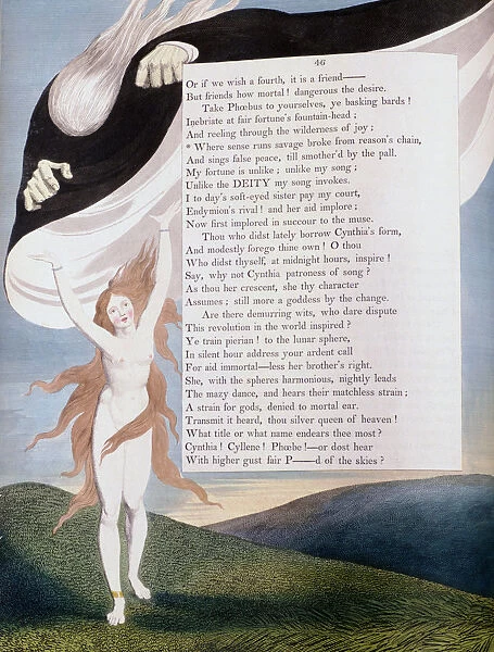 Page 46 from the Nights of Edward Youngs Night Thoughts, c1797. Artist: William Blake