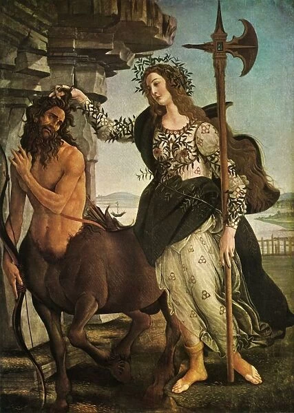 Pallas and the Centaur, c1480-1485, (1937). Creator: Sandro Botticelli
