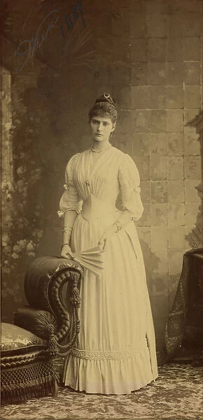 Portrait of Empress Alexandra Fyodorovna of Russia (1872-1918) as Grand Duchess, 1889