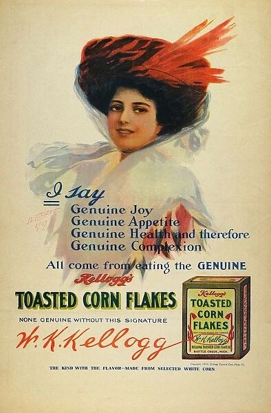 Poster for Kelloggs Cornflakes, 1910. Artist: Tichtman, Benjamin (1874-?)