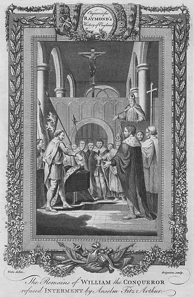 The Remains of William the Conqueror refused Interment by Anselm Fitz Arthur, c1787