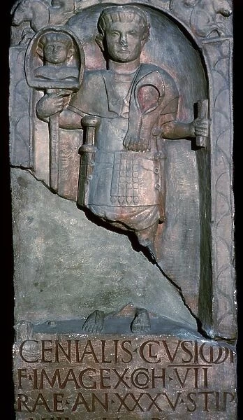 Roman tombstone of a standard bearer