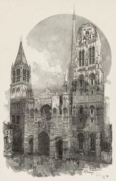 Rouen Illustre: La Cathedrale de Rouen, 1888. Creator: Auguste Louis Lepere (French