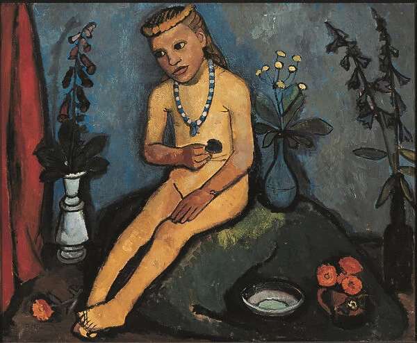Seated Nude Girl with Flower Vases, 1906-1907