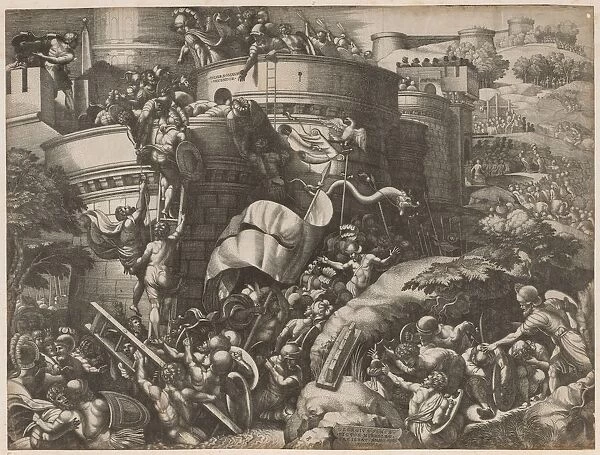 The Seige of Carthage, 1539. Creator: Georg Pencz (German, c. 1500-1550)