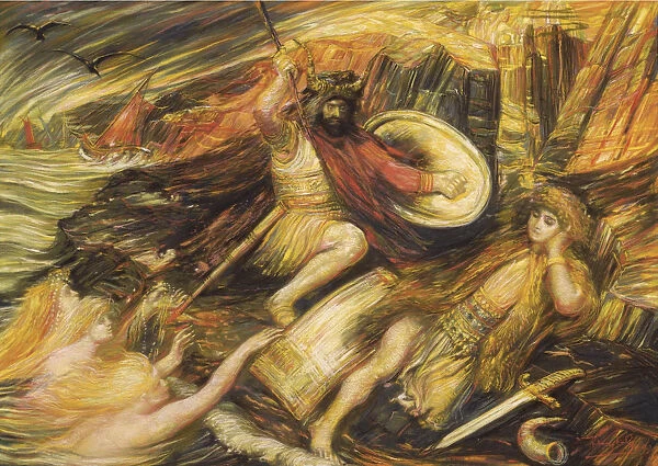 Siegfrieds Death. Artist: De Groux, Henry (1867-1930)