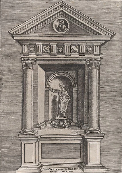 Speculum Romanae Magnificentiae: Temple-Altar of Jove, as a Youth, 16th century