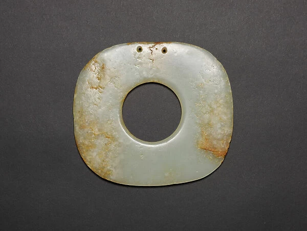 Squarish Disk with Rounded Corners, Neolithic period, Hongshan culture, c. 3000 B. C