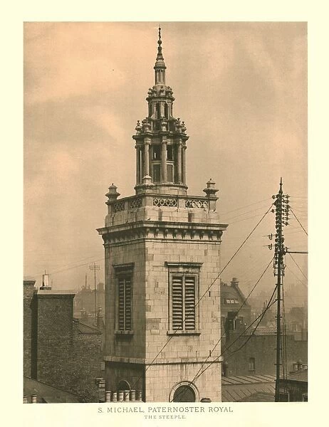 St Michael, Paternoster Royal, The Steeple, mid-late 19th century. Creator: Unknown