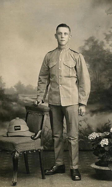 Studio portrait of a soldier of C Company, 2nd Battalion the Kings Regiment, Iraq, 1926
