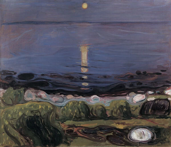 Summer Night by the Beach. Artist: Munch, Edvard (1863-1944)