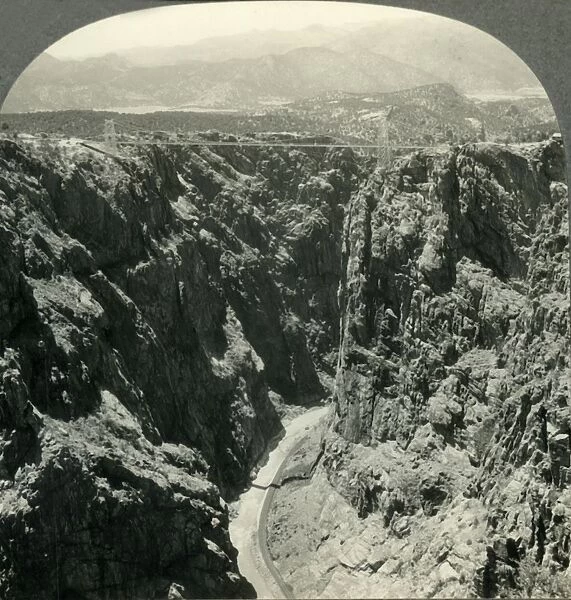 The Worlds Highest Bridge Spanning the Royal Gorge, near Canon City, Colo. c1930s