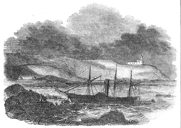 Wreck of 'The Vanguard'steamer, off Cork Lighthouse, 1844. Creator: Unknown