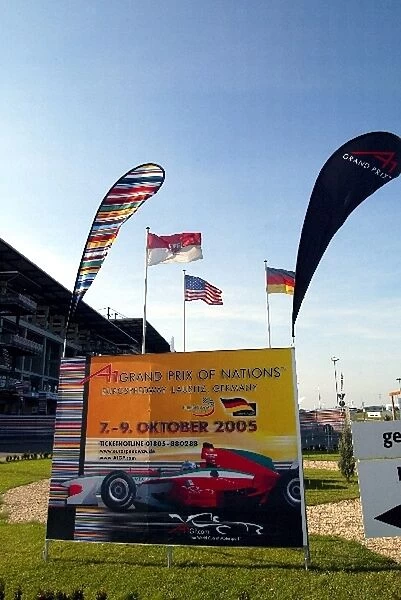 A1 Grand Prix: Flags and signs by the circuit entrance