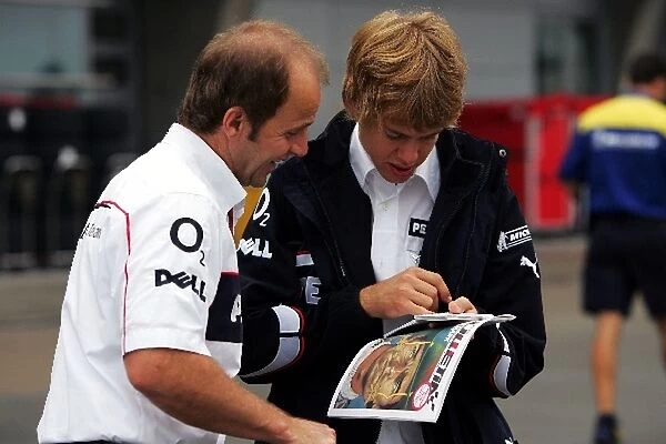 Formula One World Championship: Josef Leberer BMW Sauber Physio with Sebastian Vettel BMW Sauber Third Driver