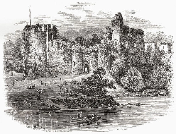 Chepstow Castle, Chepstow, Monmouthshire, Wales, Seen From The River Wye In The Late 19Th Century. From Our Own Country Published 1898