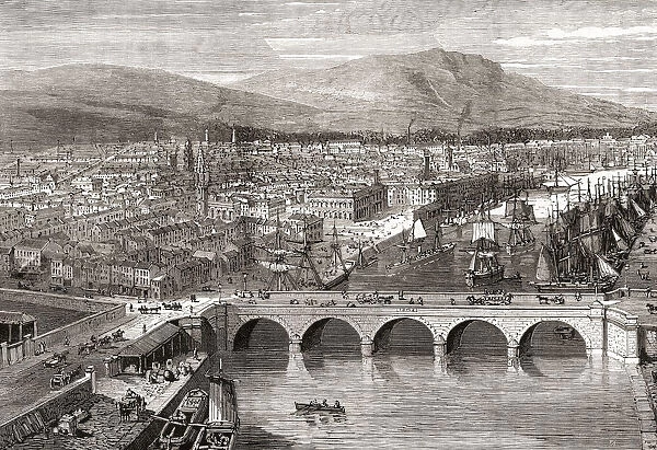 General View Of Belfast, Northern Ireland In The 19th Century. From Cities Of The World, Published C. 1893