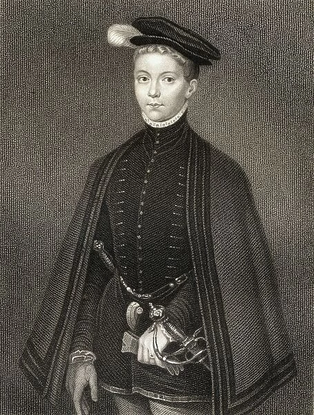 Henry Stewart Lord Darnley, Also Stuart, 1545-1567. Cousin And Second Husband Of Mary Queen Of Scots, Father Of James I Of Great Britain. From The Book 'Lodges British Portraits'Published London 1823