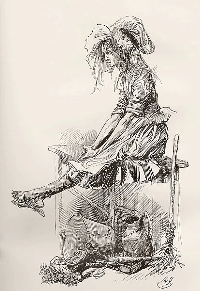 The Marchioness. Illustration By Harry Furniss For The Charles Dickens Novel The Old Curiosity Shop, From The Testimonial Edition, Published 1910