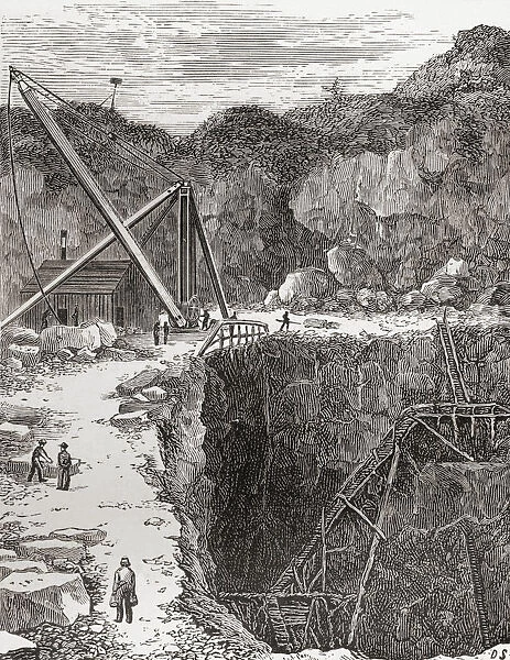 The Rubislaw Granite Quarry, Aberdeen, Scotland In The Late 19Th Century. From Our Own Country Published 1898