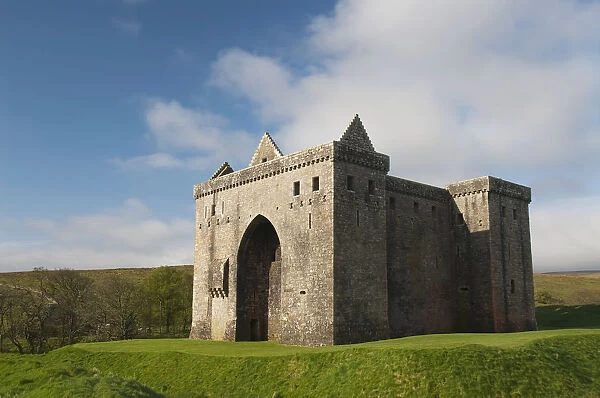 United Kingdom, Scotland, Hermitage Castle near Newcastleton is only semi-ruined and open to the public during summer